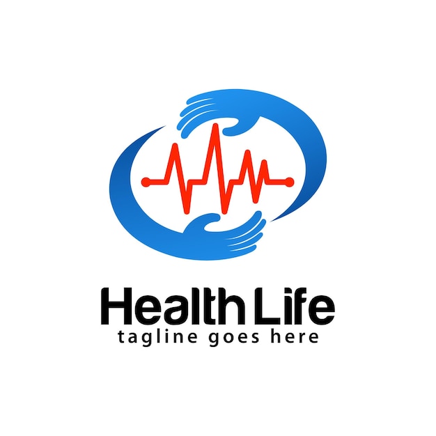 Health life logo design template