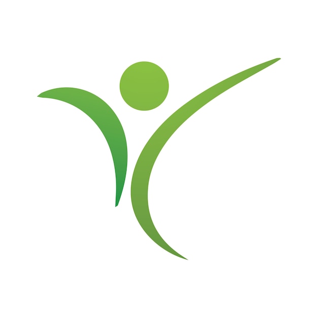 Вектор логотипа здорового образа жизни людей