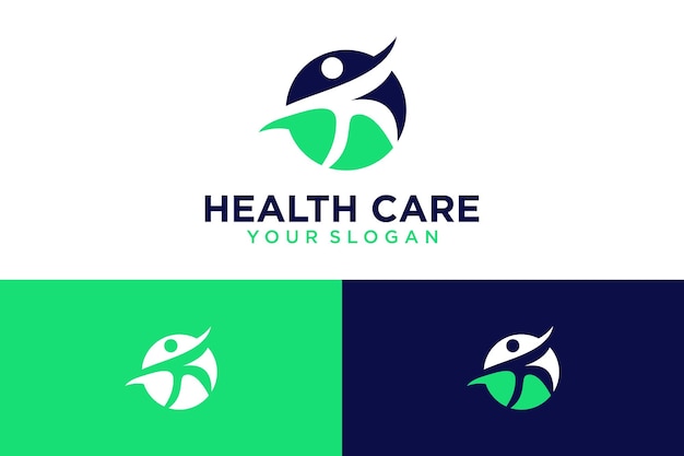 Vector health logo design with care or healing