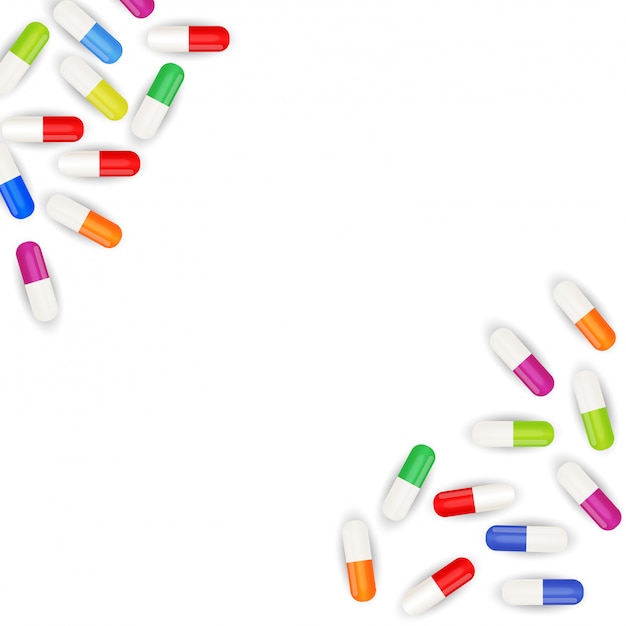 ベクトル 薬と健康医療の背景。