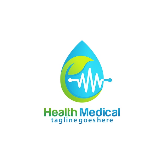 Health medical logo design template