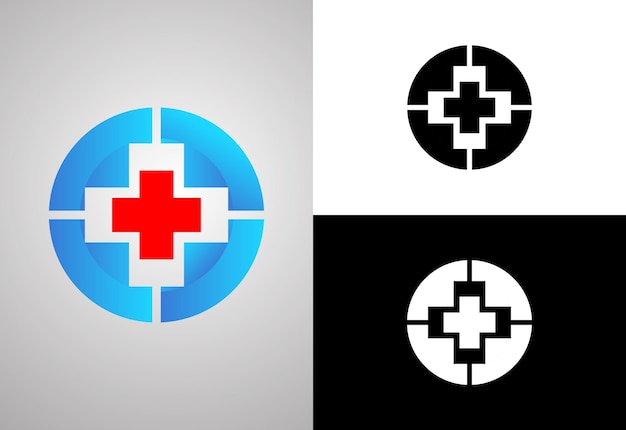 Design dell'illustrazione vettoriale del modello di logo medico sanitario icona medica