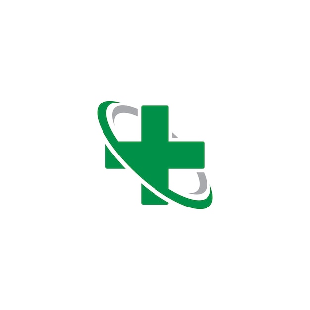 健康医療のロゴのテンプレート ベクトル図