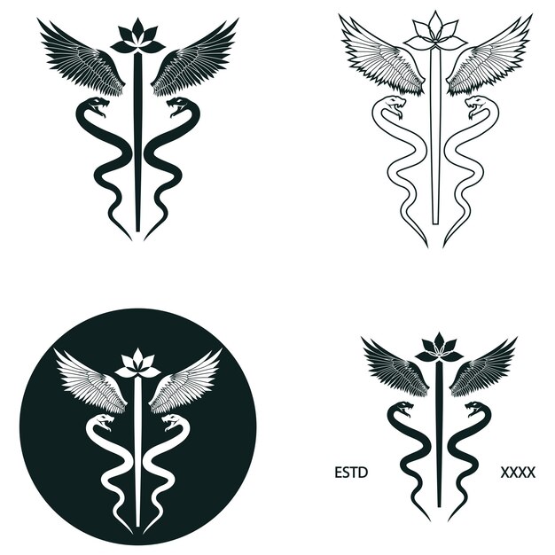 Vector health medical logo template vector