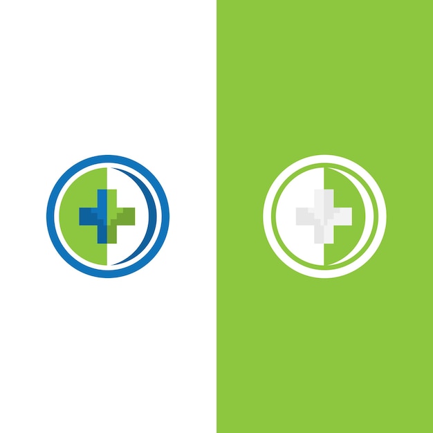 Health medical logo template vector