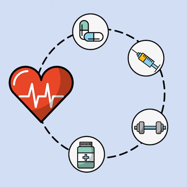 Vettore salute medica correlata