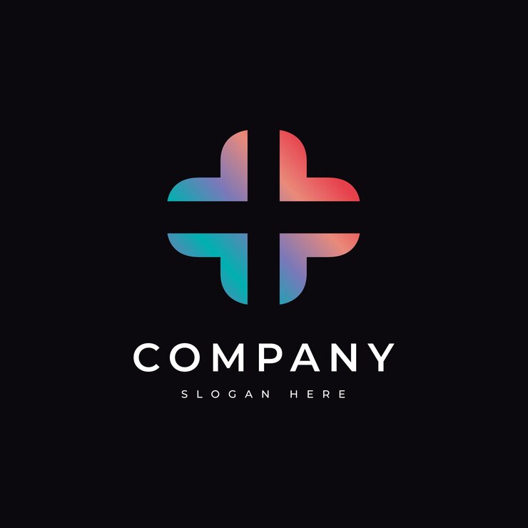 Vector health medical symbol logo design colorful vector