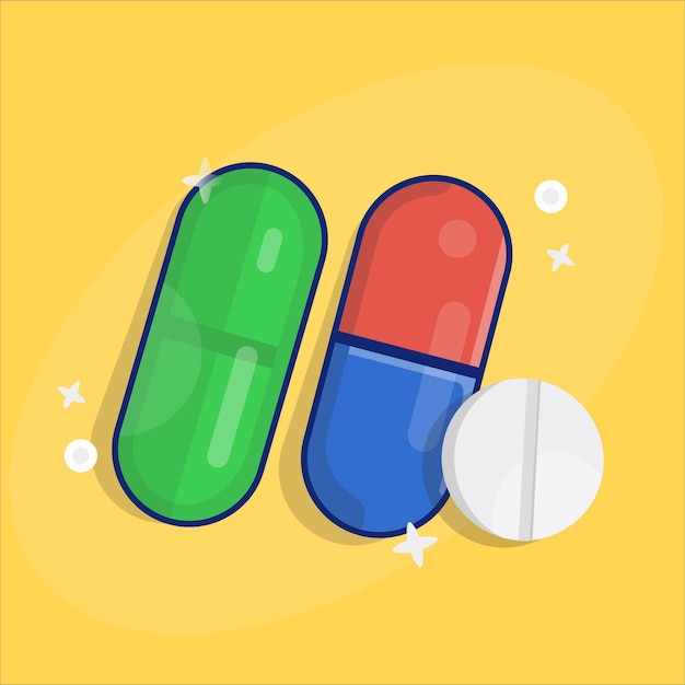 health medicine and pills colorful design for health and medicine red design editable design