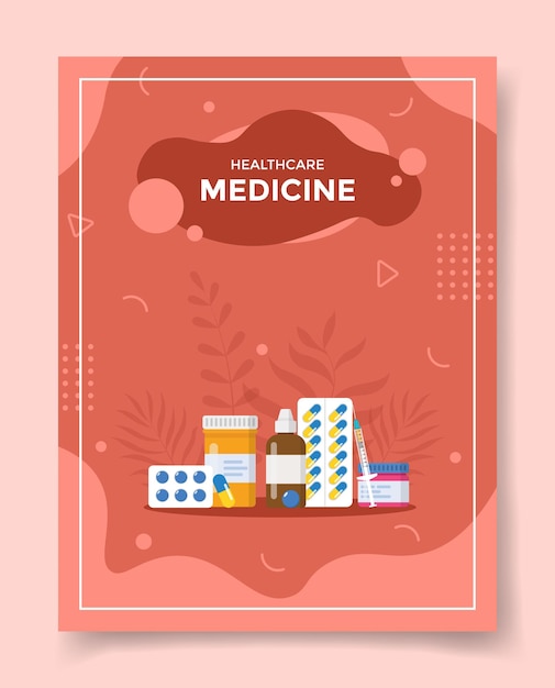 Health medicine for template of banners, flyer, books, and magazine cover