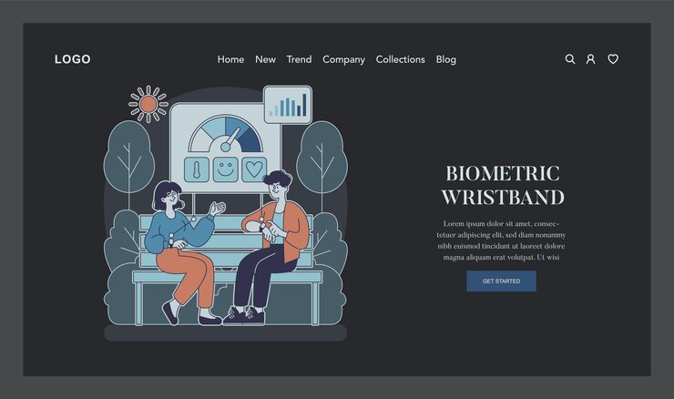 Vector health monitoring devices flat vector illustration