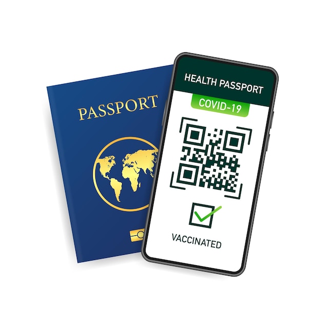 Health passport, great design for any purposes. Vector illustration. Travel concept.