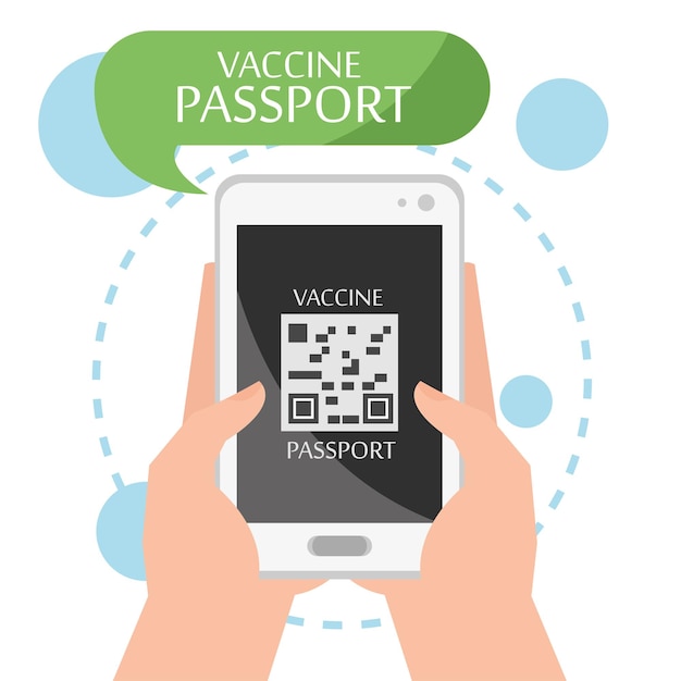 Vector health passport and smartphone