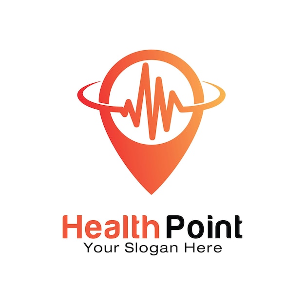 Health Point logo design template