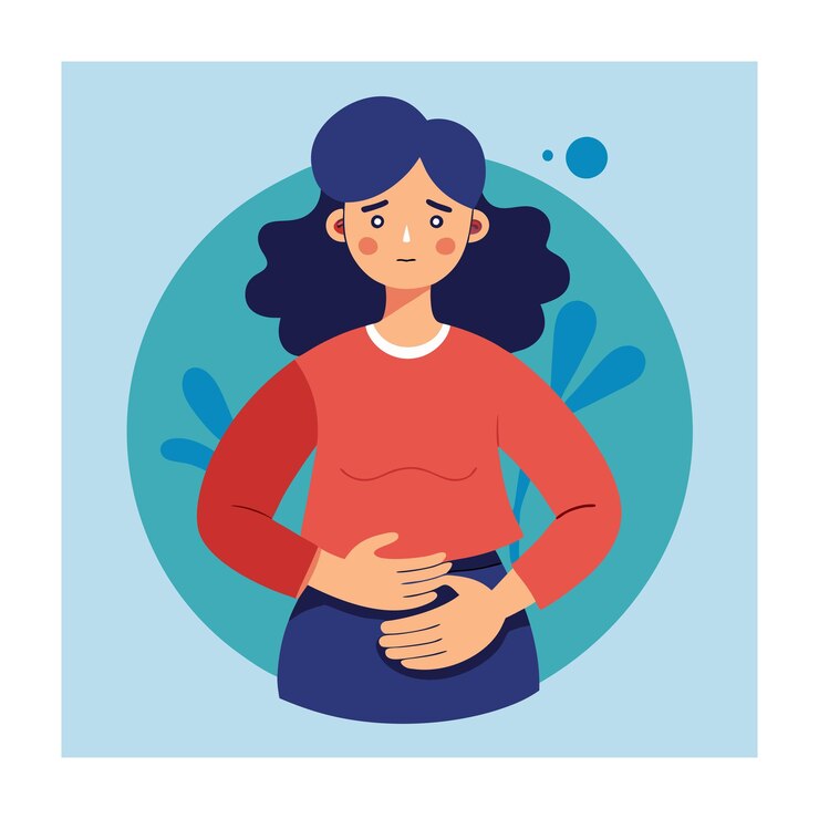 Vector health problems concept vector illustration