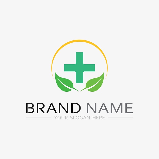 health protection with shield logo design vector template for medical or insurance companyvector
