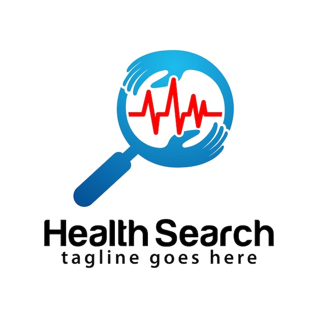 Health search logo design template