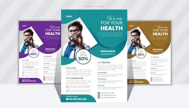 health service flyer design vector tamplate