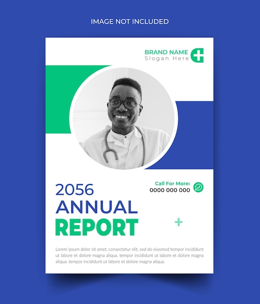 Health services medical science annual report template design