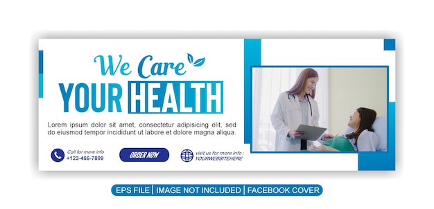 health social media post banner template