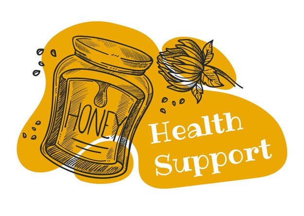 Health support by eating honey natural product