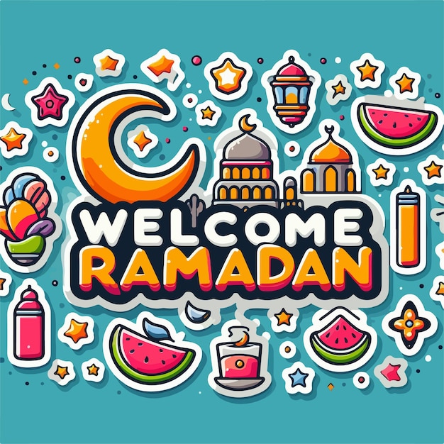 Health and Wellness in Ramadan vector illustration cover