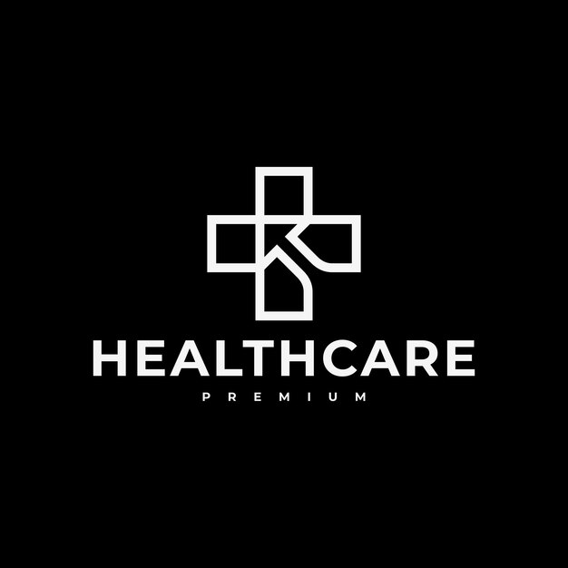 Healthcare arrow outline logo vector icon illustration