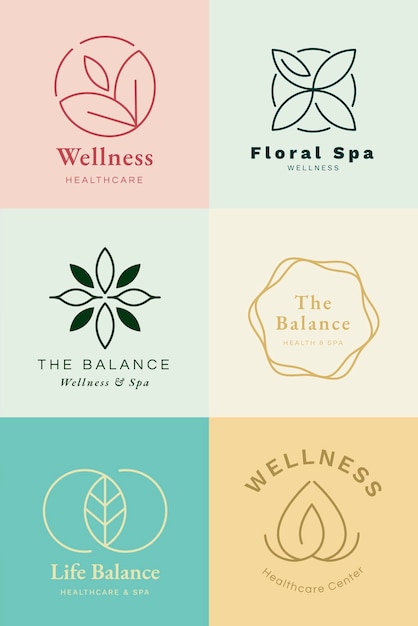 Vector healthcare center logo template vector set