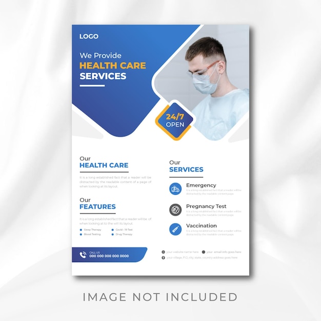 Healthcare Consultant Flyer Design and Brochure Cover Template