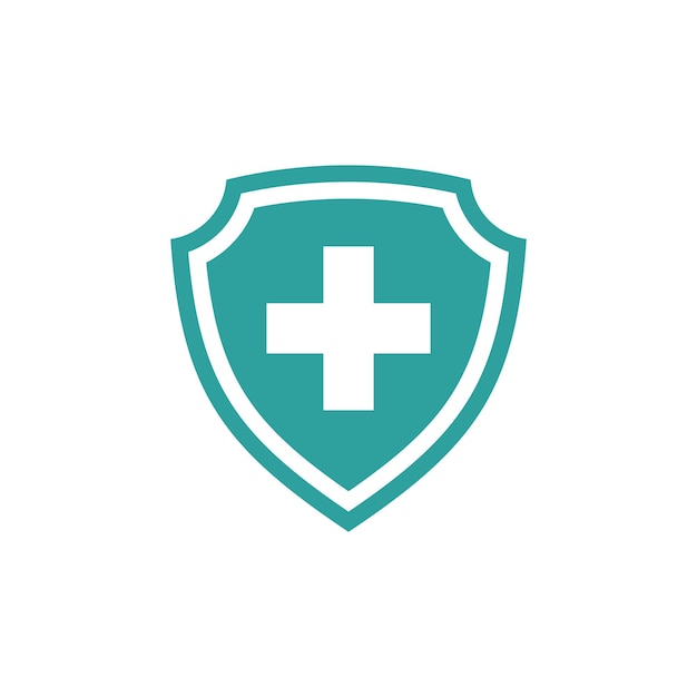 Healthcare Cross Shield Icon Vector Template
