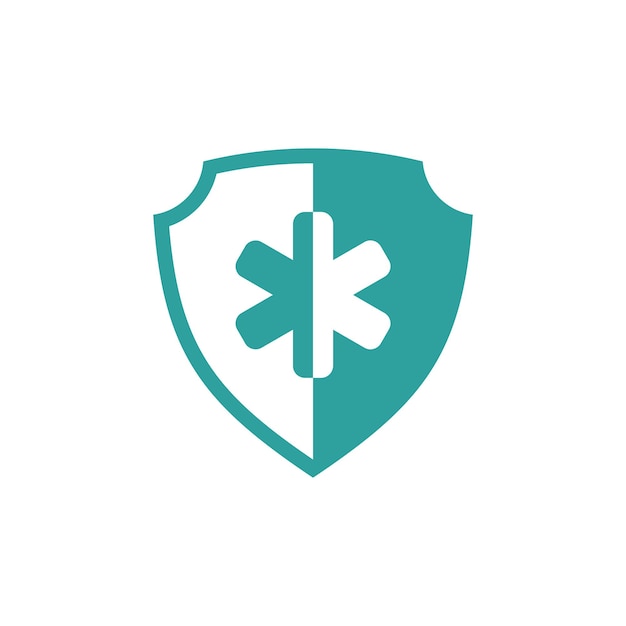 Healthcare Cross Shield Icon Vector Template