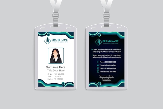 Healthcare id card template design