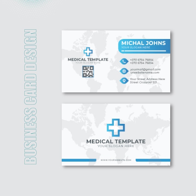 Healthcare medical doctor business card design template