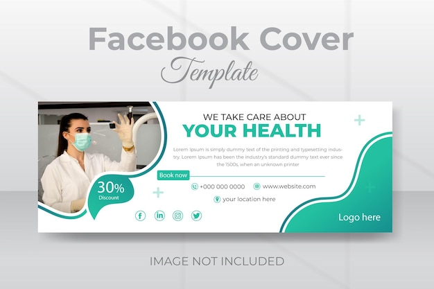 Healthcare and medical Facebook cover design template