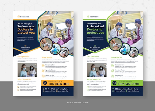 healthcare and medical flyer template