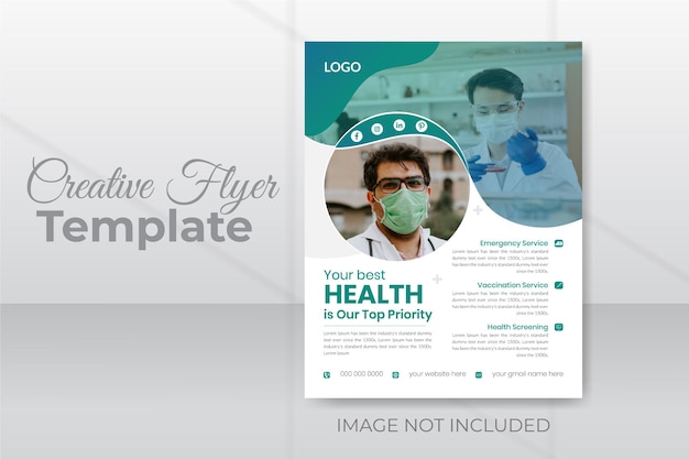 Vector healthcare and medical flyer