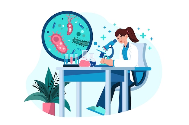 Healthcare and Medical Illustration concept Flat illustration isolated on white background
