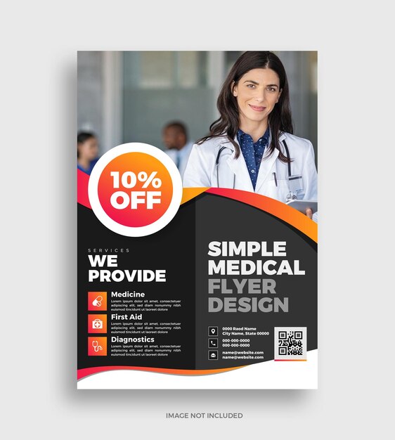 Vector healthcare and medical multipurpose flyer