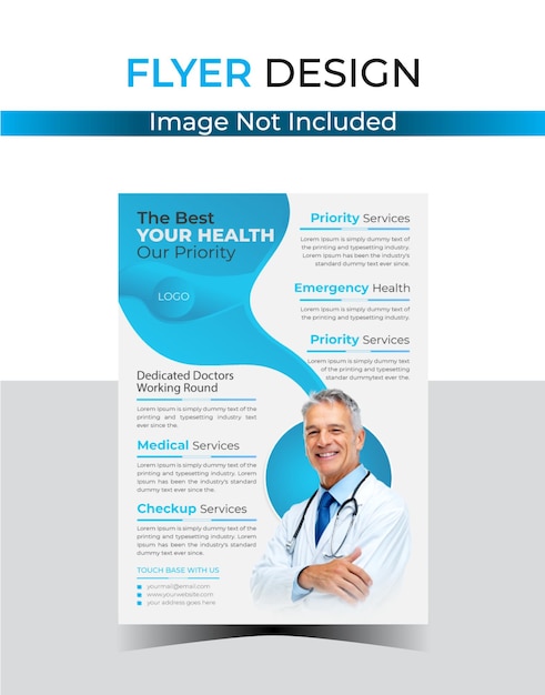 Healthcare medical promotion flyer.