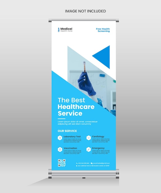 Healthcare and medical roll up banner template