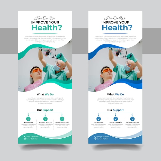 healthcare and medical roll up banner template