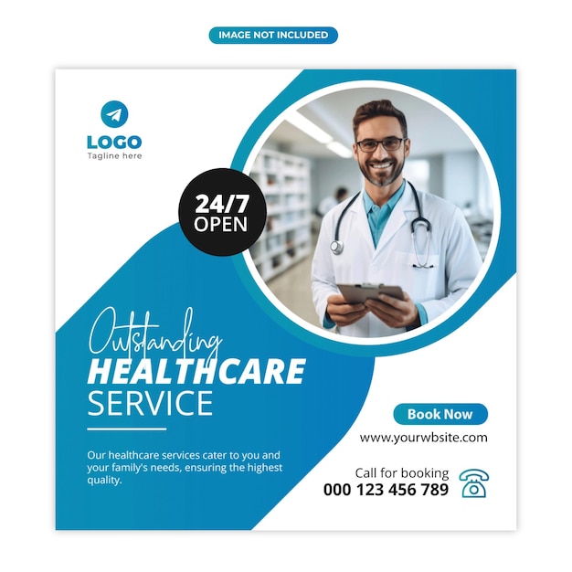 healthcare and medical services social media post banner