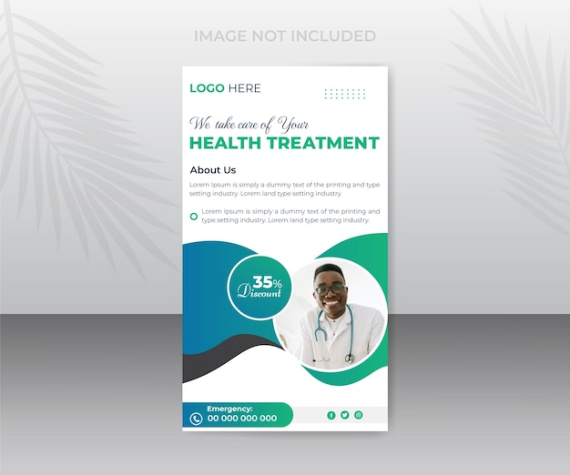 Healthcare medical social media story design template