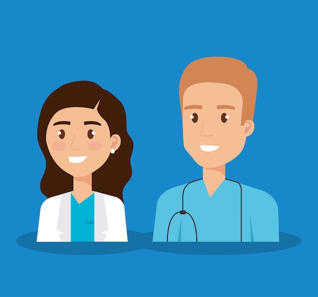 Vector healthcare medical staff characters