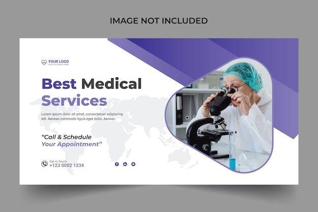 Modello di banner web medico sanitario