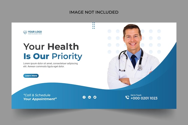 Healthcare medical web banner template