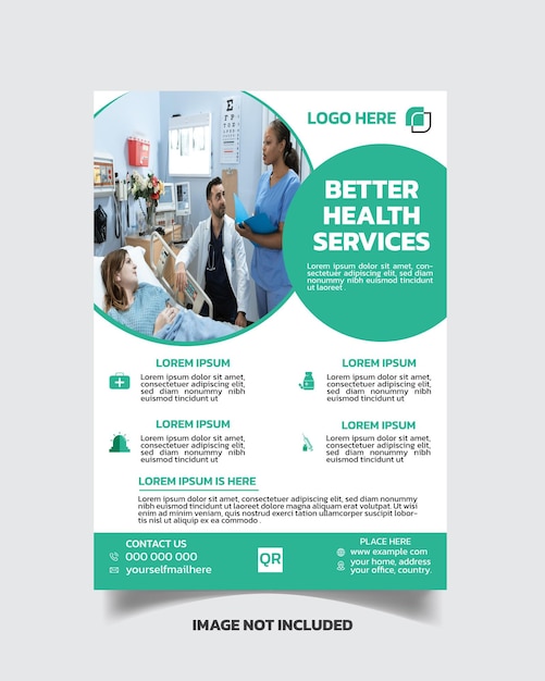 Healthcare modern flyer medical creative flyer template medical flyer layout a4