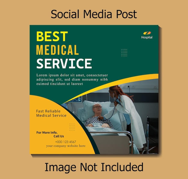 Healthcare post sjabloon medische promotie vierkant web banner social media healthcare post