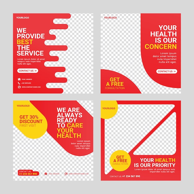 Healthcare post social media template