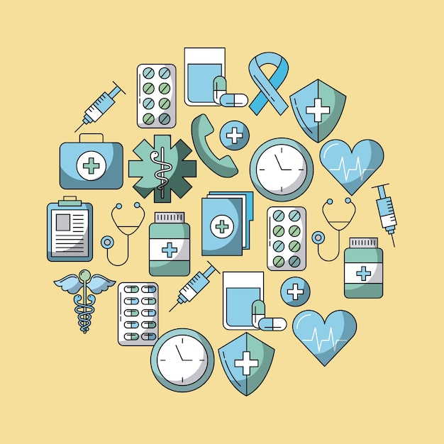 Vector healthcare related icons