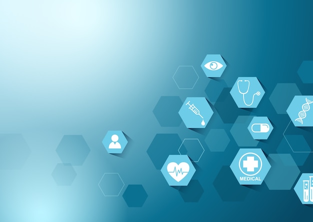 healthcare and science icon pattern medical innovation  illustration